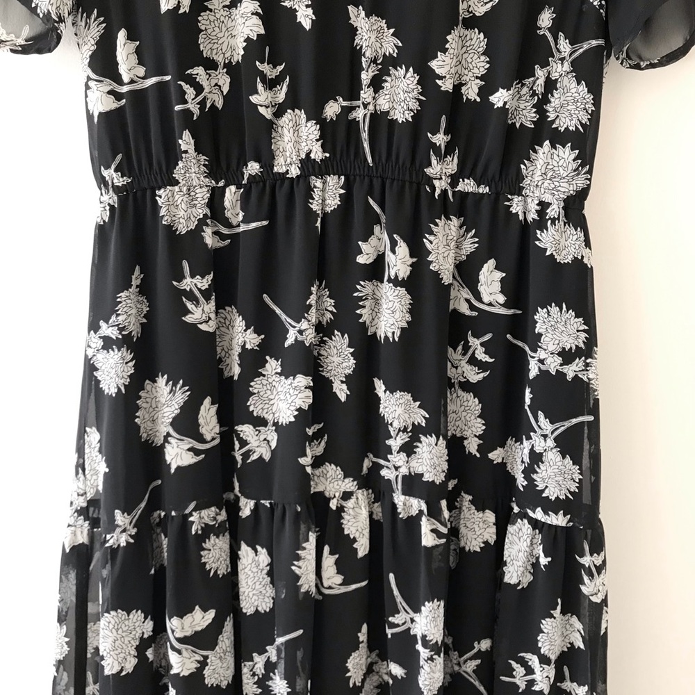 Lulus Floral Dressed Up Black Floral Print Midi Dress - Picture 7 of 16